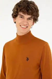 US Polo Assn. Men slim Fit Half throated Coconut Basic Sweater - Image 2