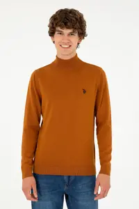 US Polo Assn. Men slim Fit Half throated Coconut Basic Sweater - Image 3