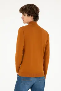 US Polo Assn. Men slim Fit Half throated Coconut Basic Sweater - Image 5
