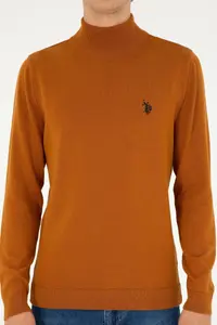 US Polo Assn. Men slim Fit Half throated Coconut Basic Sweater - Image 6