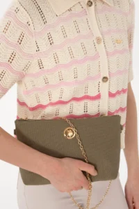 US Polo Assn. Women Dark Khaki removable Sleeveless Kanvas Handbag - Image 2