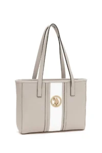 US Polo Assn. Women Light Gray Tote Bag - Image 4