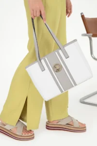 US Polo Assn. Women White Tote Bag - Image 2