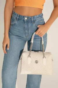 US Polo Assn. Women White Shoulder Bag - Image 2