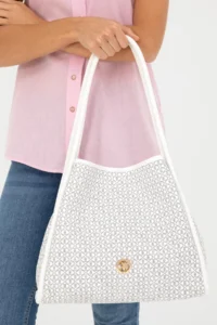 US Polo Assn. Women White Shoulder Bag - Image 2