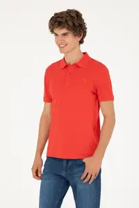 US Polo Assn. Men slim Fit Polo Shirt Collar Rejection Basic T-Shirt