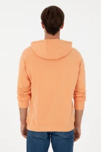 US Polo Shirt Assn. Men Orange Basic Sweatshirt - Image 5