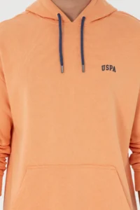 US Polo Shirt Assn. Men Orange Basic Sweatshirt - Image 6