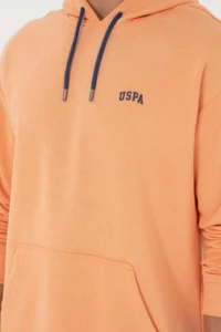 US Polo Shirt Assn. Men Orange Basic Sweatshirt - Image 7