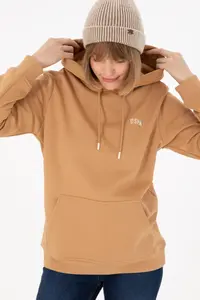 US Polo Assn. Men Hooded Camel Basic Fleece Sweatshirt - Image 3