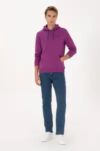 US Polo Assn. Men Violet Basic Sweatshirt - Image 4
