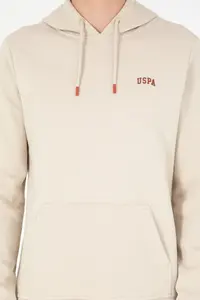 US Polo Assn. Men Hooded Stone Basic Fleece Sweatshirt - Image 6