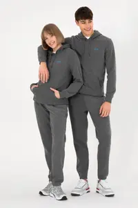 US Polo Assn. Men Hooded Anthracite Melanj Basic Fleece Sweatshirt - Image 2