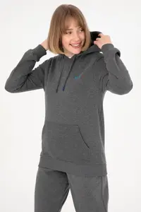 US Polo Assn. Men Hooded Anthracite Melanj Basic Fleece Sweatshirt - Image 3