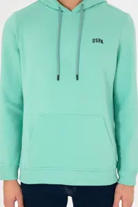 US Polo Assn. Men Hooded Mint Basic Fleece Sweatshirt - Image 7