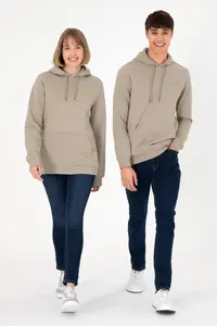 US Polo Assn. Men Hooded Light Khaki Basic Fleece Sweatshirt