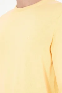 Pierre Cardin Light Yellow slim Fit Crew Neck Basic Knitwear Sweater - Image 7