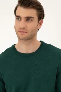 Pierre Cardin Green slim Fit Crew Neck Basic Knitwear Sweater - Image 2