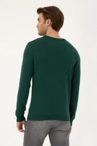 Pierre Cardin Green slim Fit Crew Neck Basic Knitwear Sweater - Image 5