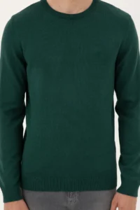 Pierre Cardin Green slim Fit Crew Neck Basic Knitwear Sweater - Image 6