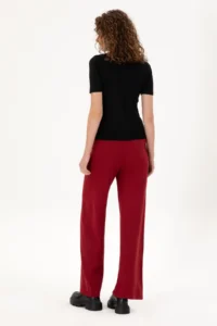 US Polo Assn. Women Cherry Loose Fit Knitwear Pants - Image 4