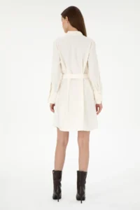 US Polo Assn. Women Cream Mini Size Weaving Dress - Image 4