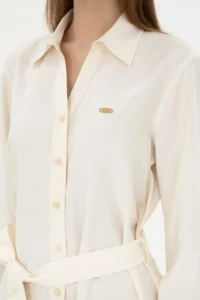 US Polo Assn. Women Cream Mini Size Weaving Dress - Image 6