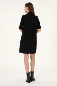 US Polo Assn. Women Black Mini Size Weaving Dress - Image 4