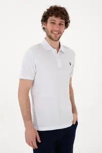 US Polo Assn. Men slim Fit Polo Shirt Collar White Basic T-Shirt - Image 3