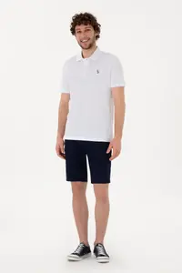US Polo Assn. Men slim Fit Polo Shirt Collar White Basic T-Shirt - Image 4