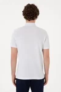 US Polo Assn. Men slim Fit Polo Shirt Collar White Basic T-Shirt - Image 5