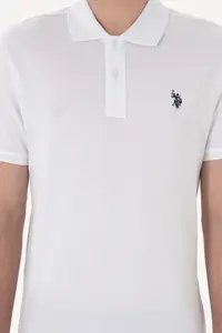 US Polo Assn. Men slim Fit Polo Shirt Collar White Basic T-Shirt - Image 6