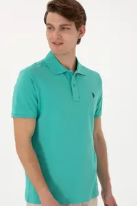 US Polo Assn. Men slim Fit Polo Shirt Collar Mint Basic T-Shirt - Image 3