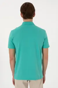 US Polo Assn. Men slim Fit Polo Shirt Collar Mint Basic T-Shirt - Image 5