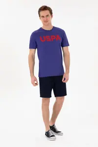 US Polo Assn. Men Regular Fit Crew Neck Cobalt Basic T-Shirt - Image 4