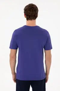 US Polo Assn. Men Regular Fit Crew Neck Cobalt Basic T-Shirt - Image 5