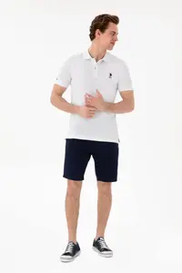US Polo Assn. Men slim Fit Polo Shirt Collar White Basic T-Shirt - Image 4