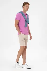 US Polo Assn. Men slim Fit Polo Shirt Collar Fuchsia Basic T-Shirt - Image 4