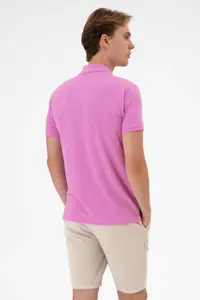 US Polo Assn. Men slim Fit Polo Shirt Collar Fuchsia Basic T-Shirt - Image 5