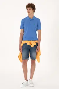 US Polo Assn. Men Indigo Basic T-Shirt - Image 4