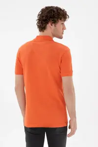 US Polo Assn. Men slim Fit Polo Shirt Collar Pomegranate Basic T-Shirt - Image 5