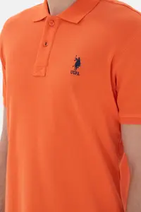 US Polo Assn. Men slim Fit Polo Shirt Collar Pomegranate Basic T-Shirt - Image 7