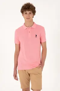 US Polo Assn. Men Pink Basic T-Shirt