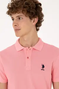 US Polo Assn. Men Pink Basic T-Shirt - Image 2