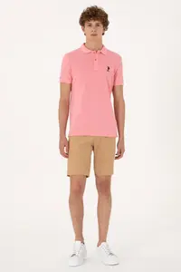 US Polo Assn. Men Pink Basic T-Shirt - Image 4