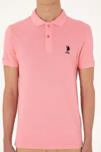 US Polo Assn. Men Pink Basic T-Shirt - Image 6