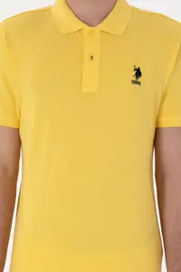 US Polo Assn. Men slim Fit Polo Shirt Collar Yellow Basic T-Shirt - Image 6