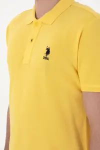 US Polo Assn. Men slim Fit Polo Shirt Collar Yellow Basic T-Shirt - Image 7