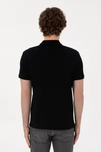 US Polo Assn. Men slim Fit Polo Shirt Collar Black Basic T-Shirt - Image 5