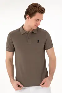 US Polo Assn. Men slim Fit Polo Shirt Collar Mink Basic T-Shirt - Image 3